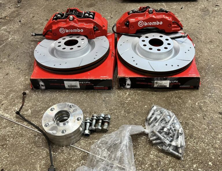 New performance brake discs and calipers ready to fit